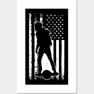 Onewheel Nation American Flag One wheel Rider Posters and Art